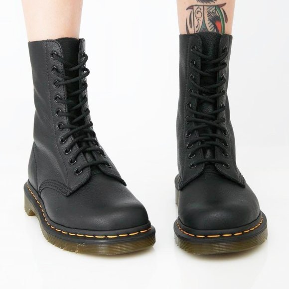 Pascal Virginia Leather Combat Boots 